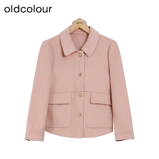 oldcolour冬季新款休闲简约百搭气质宽松显瘦短款外套女P480499A1 商品图2