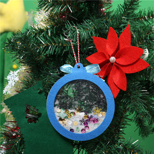 【平面圣诞球，儿童益智手工diy材料包】圣诞节儿童小礼物创意圣诞球制作，提升儿童手眼协调动手能力，幼儿园圣诞装饰材料手工制作QQ新年礼盒年货礼盒 商品图7