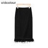 oldcolour冬季新款高腰设计感气质百搭简约直筒半身裙女P460602A1 商品缩略图2