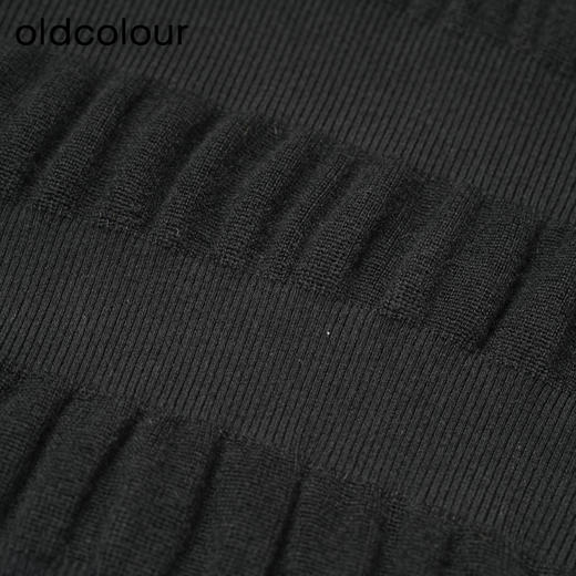 oldcolour冬季新款黑色简约气质时尚通勤百搭针织衫女P430502A1 商品图3