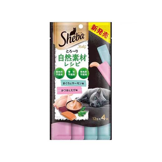 希宝猫舔食软包自然素材吞拿鱼及三文鱼味鲣48g 商品图0