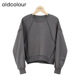 oldcolour冬季新品纯色圆领休闲百搭时尚保暖卫衣女P420202A1