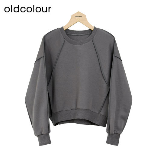 oldcolour冬季新品纯色圆领休闲百搭时尚保暖卫衣女P420202A1 商品图0