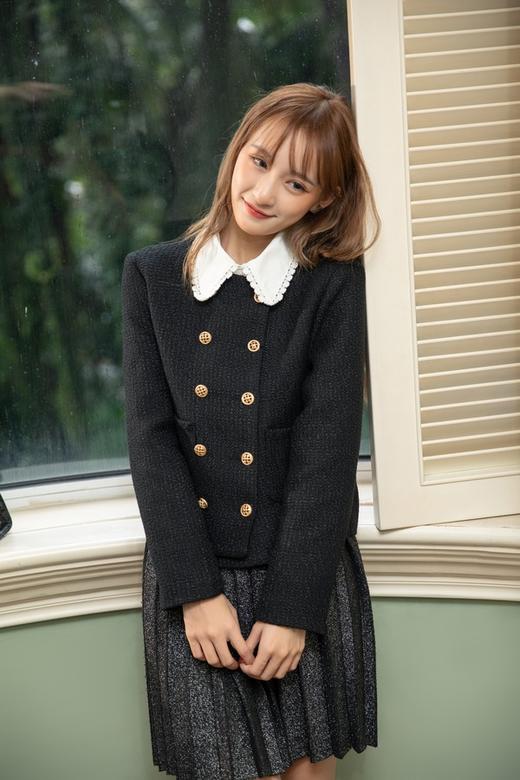 amadella 气质双排扣圆领肌理感外套 14486 商品图0