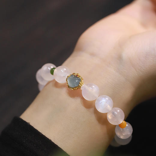 【宫里手串】天然水晶蓝月光石冰种手串10mm 商品图3