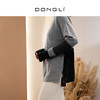 DONGLI&张继成联名款 中性风春秋针织半高领羊绒衫拼色宽松长袖  M111 商品缩略图3