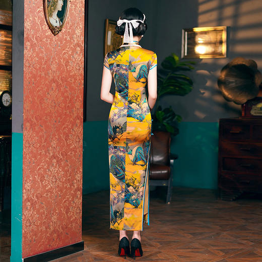 黄山桑蚕丝，高档真丝旗袍 WXG-C-11 商品图4