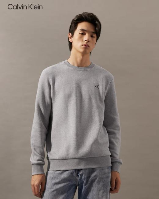 清仓，咖色s码！独家青岛本地订单！三色加绒加厚款！三色！cK字母刺绣男女款加绒圆领卫衣 商品图1