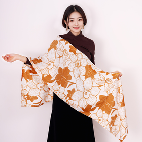 “青云染”ClouDyeing-[洵美]抗皱柞蚕丝丝巾披肩