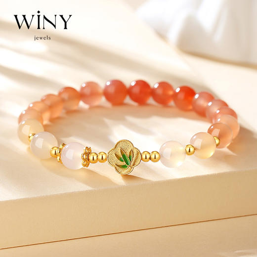 Winy925纯银桃芳喜事手链送女友闺蜜节日生日礼物 商品图0