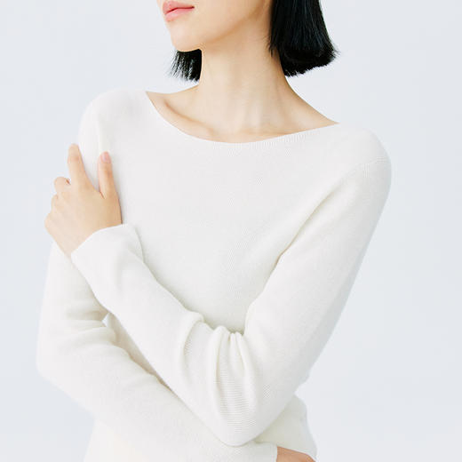 东黎 • 秀场同款 小山羊绒 女士秋冬针织一字领休闲时尚羊绒打底 4960 商品图7