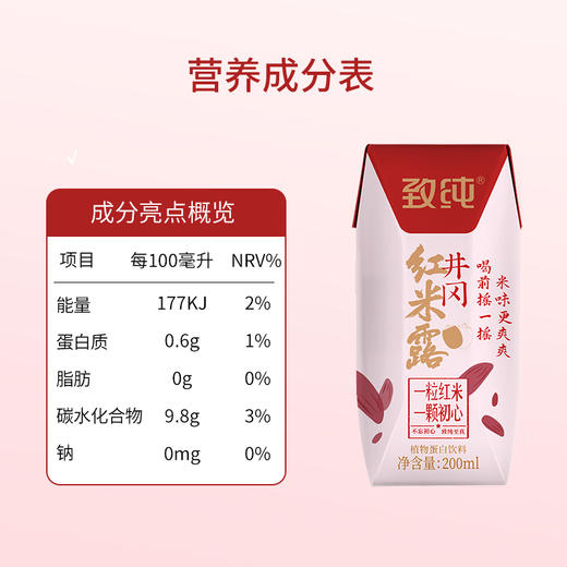 致纯井冈红米露 200ml/10瓶/箱 商品图1