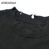 oldcolour黑色简约气质宽松百搭短款针织衫女P440509A1 商品缩略图2