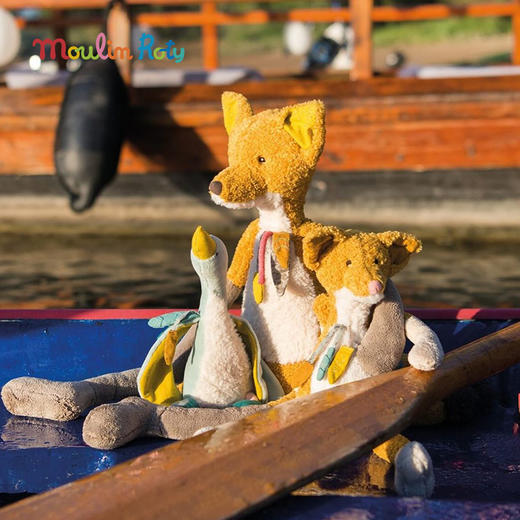 Moulin Roty 大蓝鲸与小鱼群 多功能/启蒙玩偶 适合0岁以上 附手摇铃 响纸 奥尔加的旅行系列 法国品牌-714078 商品图2