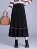D7065      高腰垂感气质通勤毛呢百褶半身裙 商品缩略图4