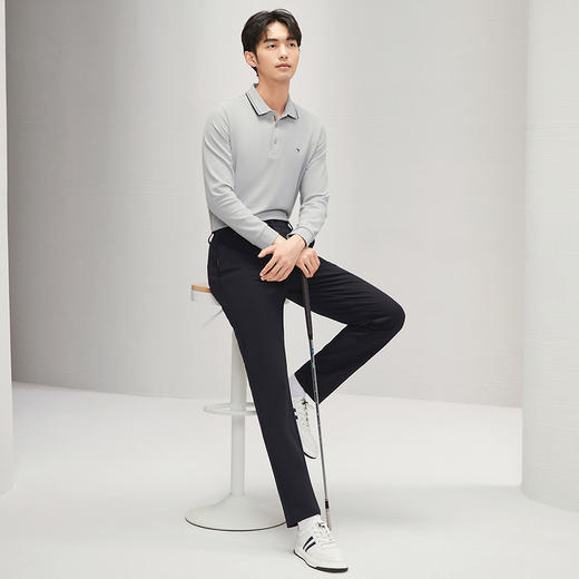 【针织复合底】柒牌男装休闲裤男2024秋季新品商务修身直筒长裤子	127H72710 商品图3