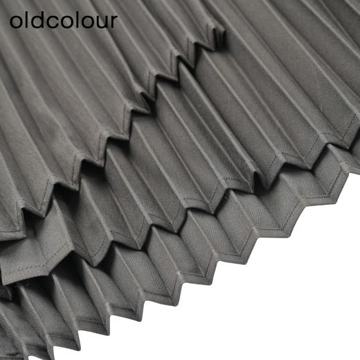 oldcolour新款时尚通勤不规则大摆百褶长款半身裙女P440603A1 商品图4