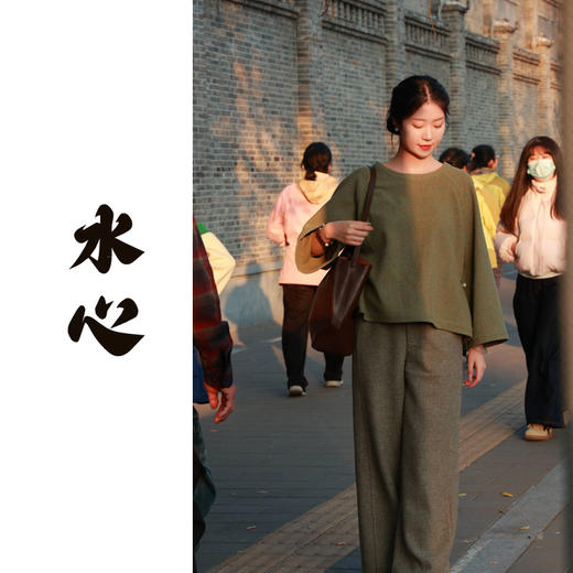 【抖音专属】水心•阔腿裤（24809118-云根） 商品图0