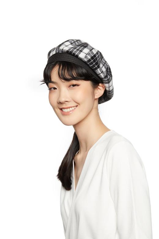 OCTAVIA 黑白格纹贝雷帽 5645 商品图0