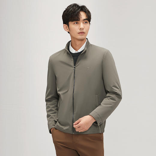 柒牌男装立领夹克2024秋冬新款商务百搭干部装男士休闲茄克衫外套	127K70760 商品图1