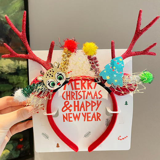 【圣诞节日发箍】毛绒小熊头箍 可爱公仔头饰 防滑带齿头扣活动聚会装扮 商品图12