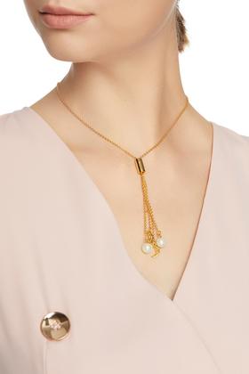 Time Made 珍珠锆石流苏吊坠项链 6658