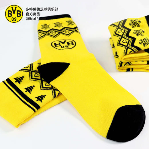【官方正版】多特蒙德足球俱乐部 | 圣诞款袜子秋冬加厚保暖中筒透气抗菌 商品图4