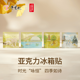 牛首山亚克力冰箱贴大英图书馆联名系列一套立体创意冰箱装饰贴