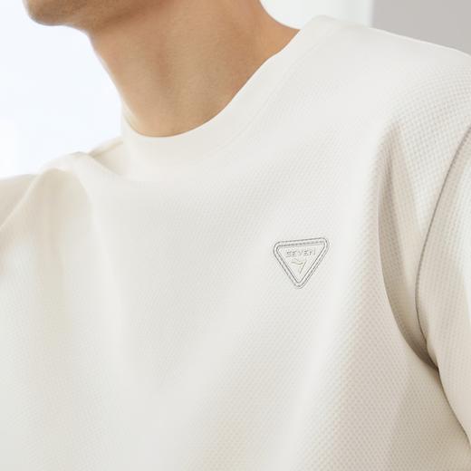 柒牌圆领肌理卫衣男2024秋季新款时尚潮流中青年休闲百搭套头上衣	127W70140 商品图2