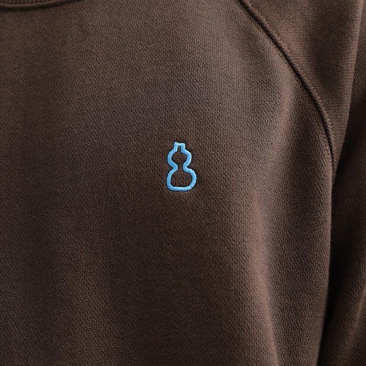 吃茶去chichaqu24秋冬重磅全棉圆领卫衣复古宽松加厚纯棉秋冬男女 商品图3