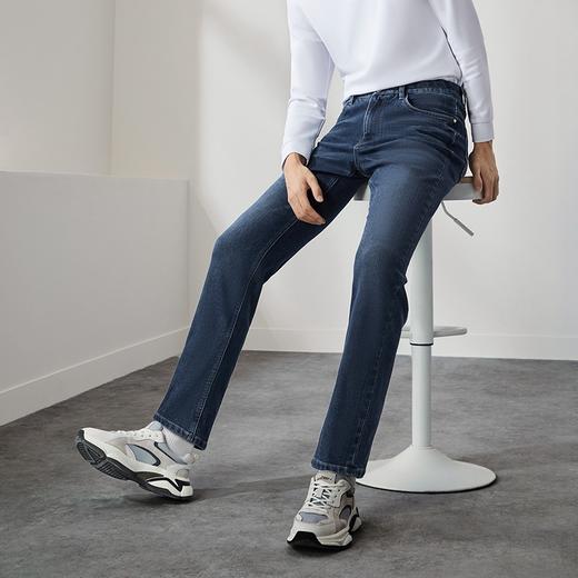 【巴玛石】柒牌男装牛仔裤男2024秋冬新款休闲商务中青年直筒长裤	127H71500 商品图1
