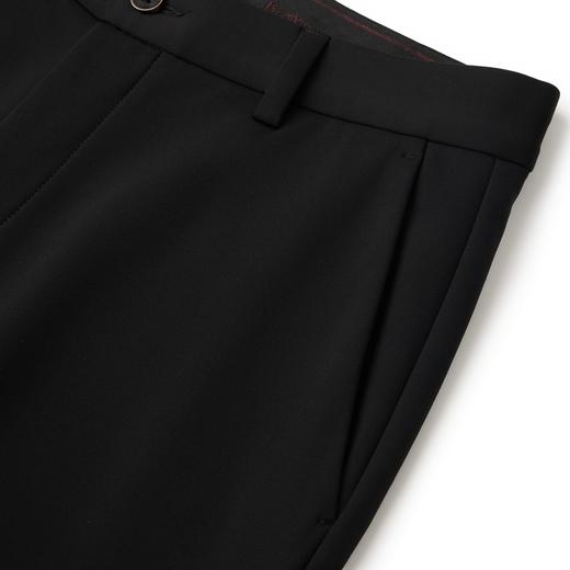 【高弹】柒牌磨毛休闲裤男2024秋冬新款商务休闲黑色百搭直筒长裤	127H70450 商品图3