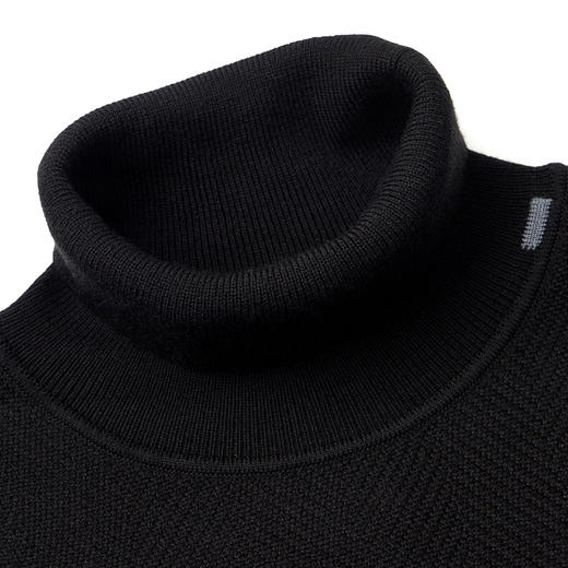 柒牌男士可翻高领毛衣2024秋冬新款时尚休闲中青年保暖打底羊毛衫	127Y70130 商品图2