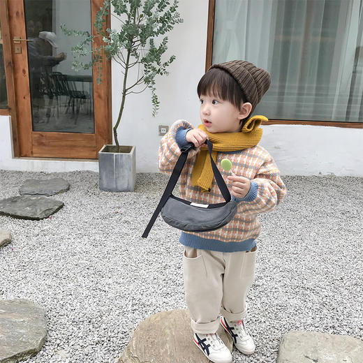 【毛衣条纹打底衫，柔软舒适面料】巴拉宝宝毛衣 男童针织上衣 儿童条纹打底衫 新款韩版套头一体绒毛衣-QQ 商品图2