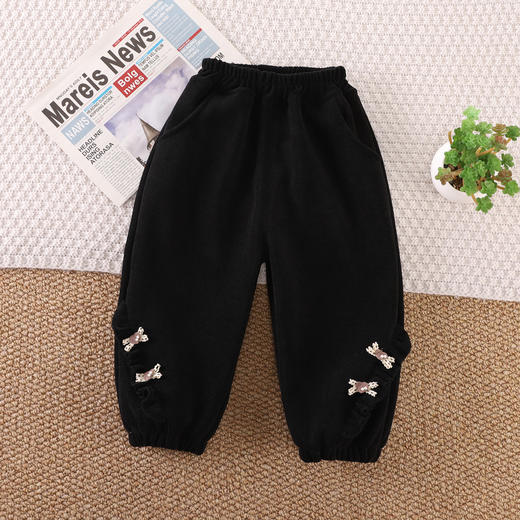 【柔软舒适，宝宝舒心穿，妈妈放心选】女童秋冬季加绒裤子 新款休闲宝宝冬天一体绒休闲裤 中小童保暖卫裤-QQ 商品图7