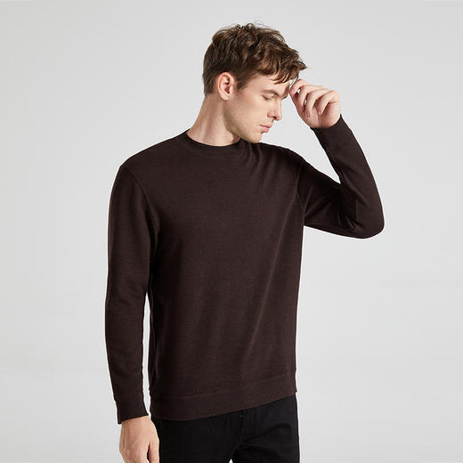 【冬装新品】2024云雾不起球羊毛男小立领长袖针织衫24新款黑色毛衣打底简约毛衣！ 商品图1