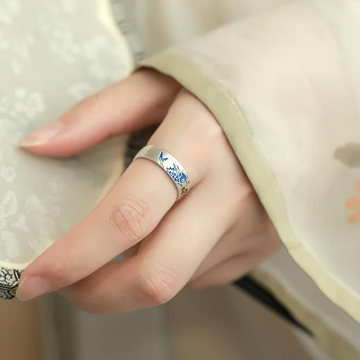 Winy925纯银祥云锦鲤戒指女生新中式复古饰品送女友闺蜜节日生日礼物 商品图3