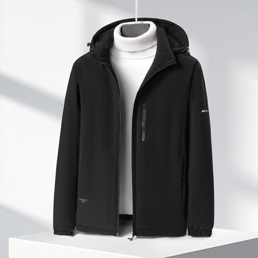 【可拆卸帽】【新款DK】大依优型大码男装棉服连帽户外棉衣夹克加肥加大休闲夹克胖子外套上衣 商品图4