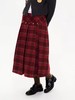 heris/H44109/节日红色格纹 贝壳扣装饰 毛呢百褶半裙 商品缩略图0