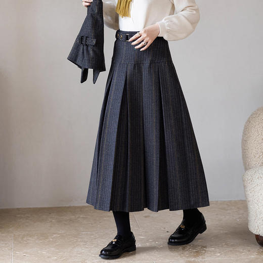 裁缝学苑AS366复古毛呢西装外套压褶半裙马甲套装纸样女装三件套样板 商品图4