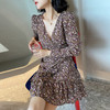 【顺丰包邮】11701 洛诗琳气质印花小个子荷叶边碎花连衣裙女20210330 商品缩略图4