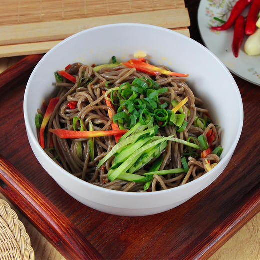 【陕富】荞麦面挂面 1000g*3袋 面条粗粮杂粮面荞麦凉面杂酱农家挂面 商品图0