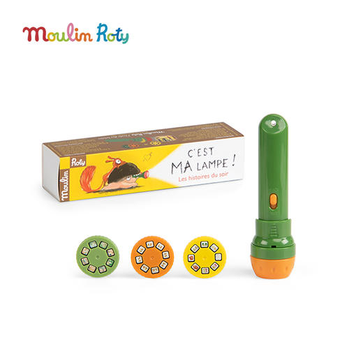 Moulin Roty 大野狼 投影手电筒 适合3岁以上 亲子互动 激发想象力 提升语言组织能力 法国品牌-894390 商品图13