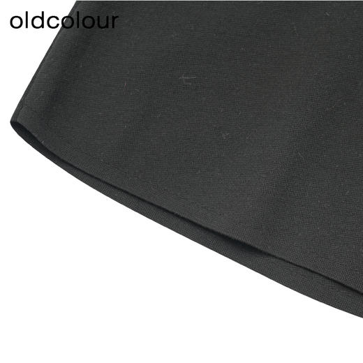 oldcolour冬季新款黑色优雅气质宽松显瘦针织连衣裙女P461002A1 商品图4