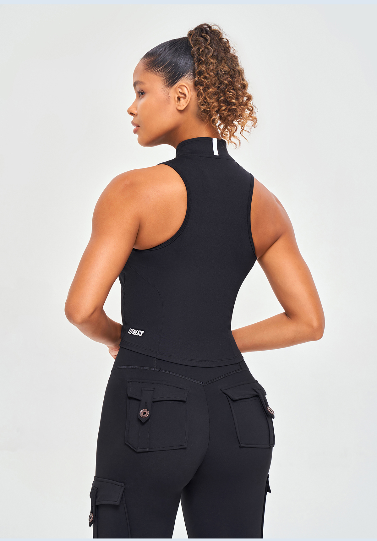 马甲线健身运动无袖背心女户外跑步外穿全拉链百搭瑜伽f2411b597