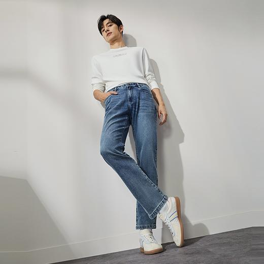 【含桑蚕丝】柒牌牛仔长裤男2024秋季新款时尚休闲百搭男士直筒裤	127H72030 商品图3