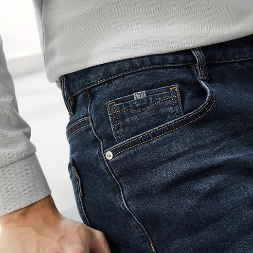 【高弹】柒牌水洗牛仔裤男2024秋季新款时尚潮流中青年百搭直筒裤	127H71260 商品图2