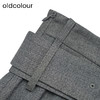oldcolour冬季新品纯色高腰百搭显瘦配腰带气质半身裙女P420601A1 商品缩略图3