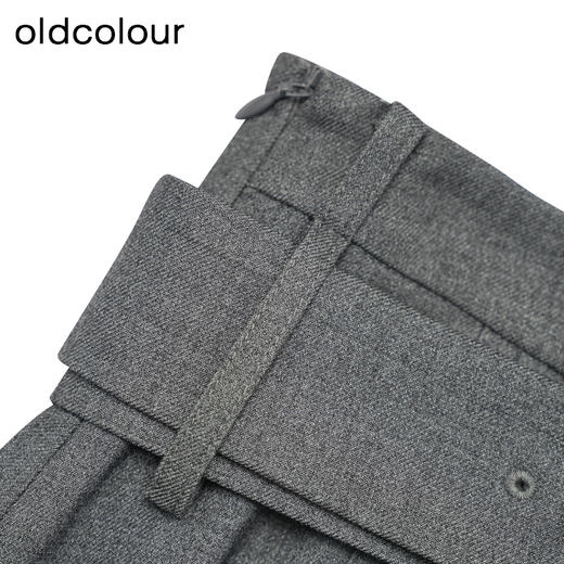 oldcolour冬季新品纯色高腰百搭显瘦配腰带气质半身裙女P420601A1 商品图3