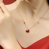 Winy925纯银爱心福气蛇项链玛瑙吊坠轻奢小众精致锁骨链送女友生日新年礼物 商品缩略图4